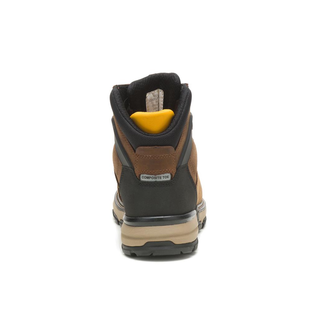 Caterpillar Excavator Superlite Waterproof Thinsulate™ Nano Toe Men's Work Boots Dark Brown  USA |  698013-CHE