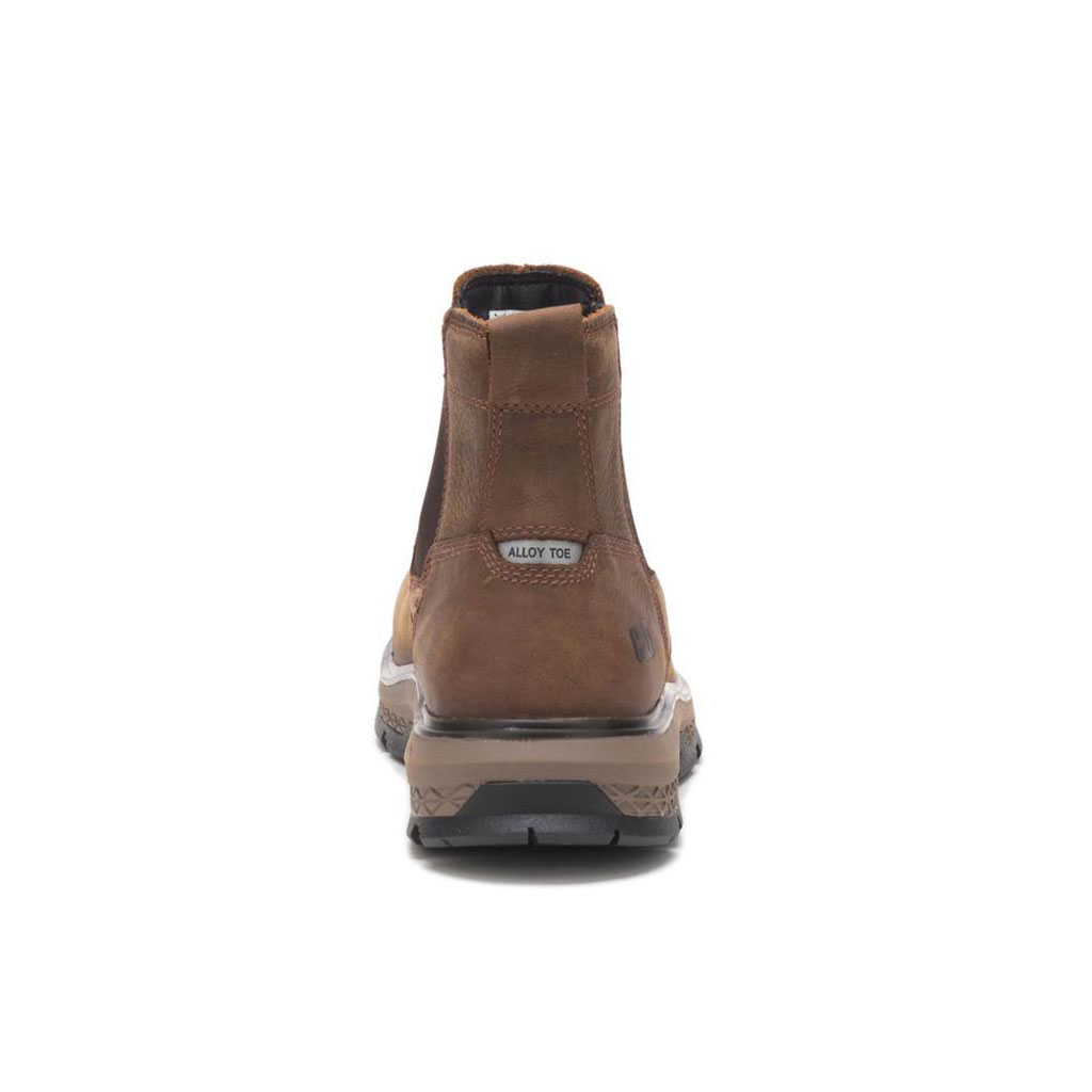 Caterpillar Exposition Chelsea Alloy Men's Chelsea Boots Pyramid Brown  USA |  163542-VJA