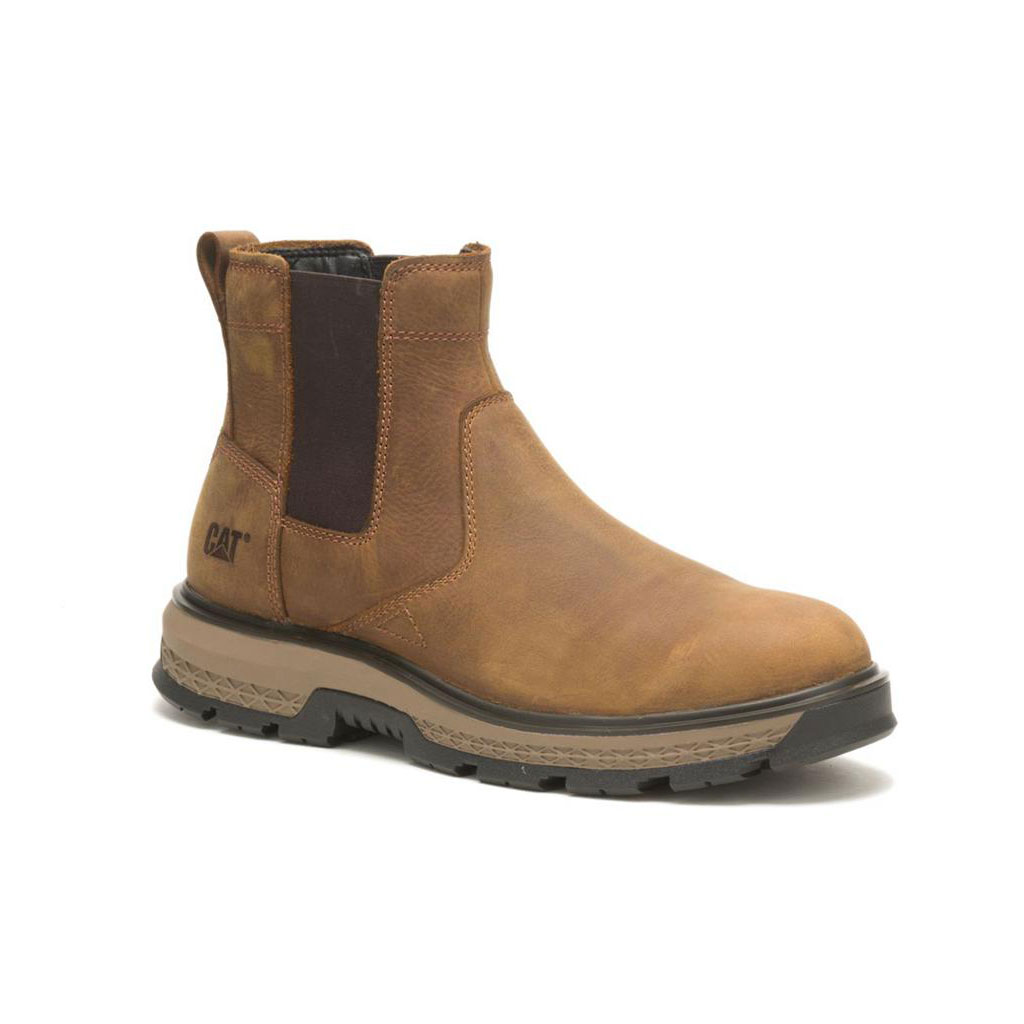 Caterpillar Exposition Chelsea Men's Chelsea Boots Pyramid Brown  USA |  491683-RVW