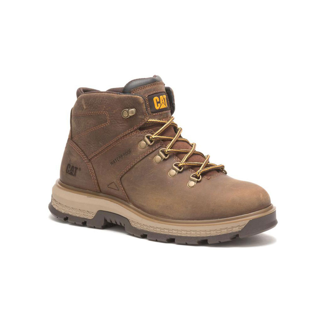 Caterpillar Exposition Hiker Waterproof Men's Waterproof Boots Pyramid Brown  USA |  384579-RQI