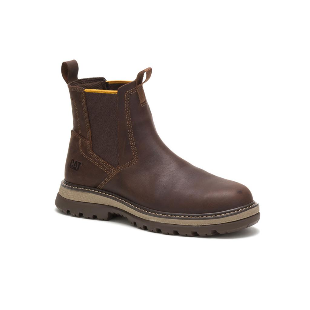 Caterpillar Fairbanks Chelsea Men\'s Chelsea Boots Brown  USA |  928504-MPY