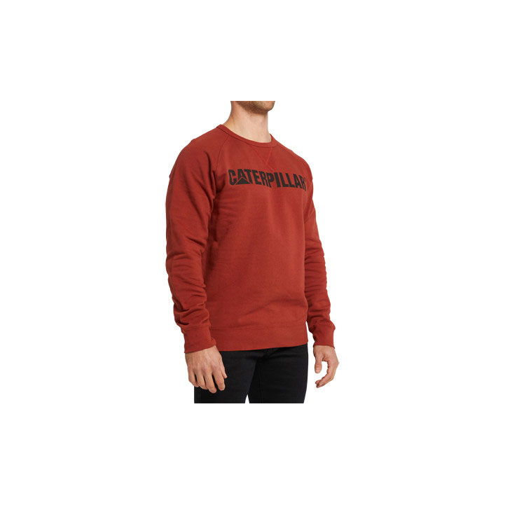 Caterpillar Foundation Crewneck Men's Sweatshirts Red  USA |  085136-SXP