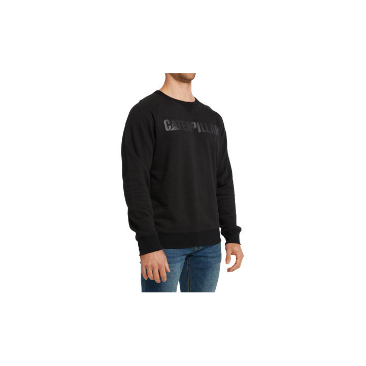 Caterpillar Foundation Crewneck Men's Sweatshirts Black  USA |  417253-GTC