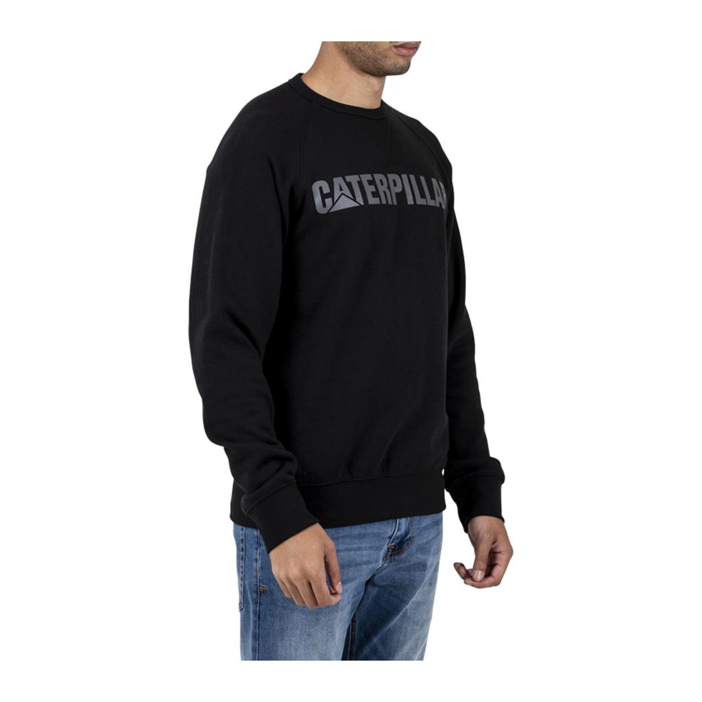 Caterpillar Foundation Crewneck Sweatshirt Men's Sweatshirts Black  USA |  318590-QFZ