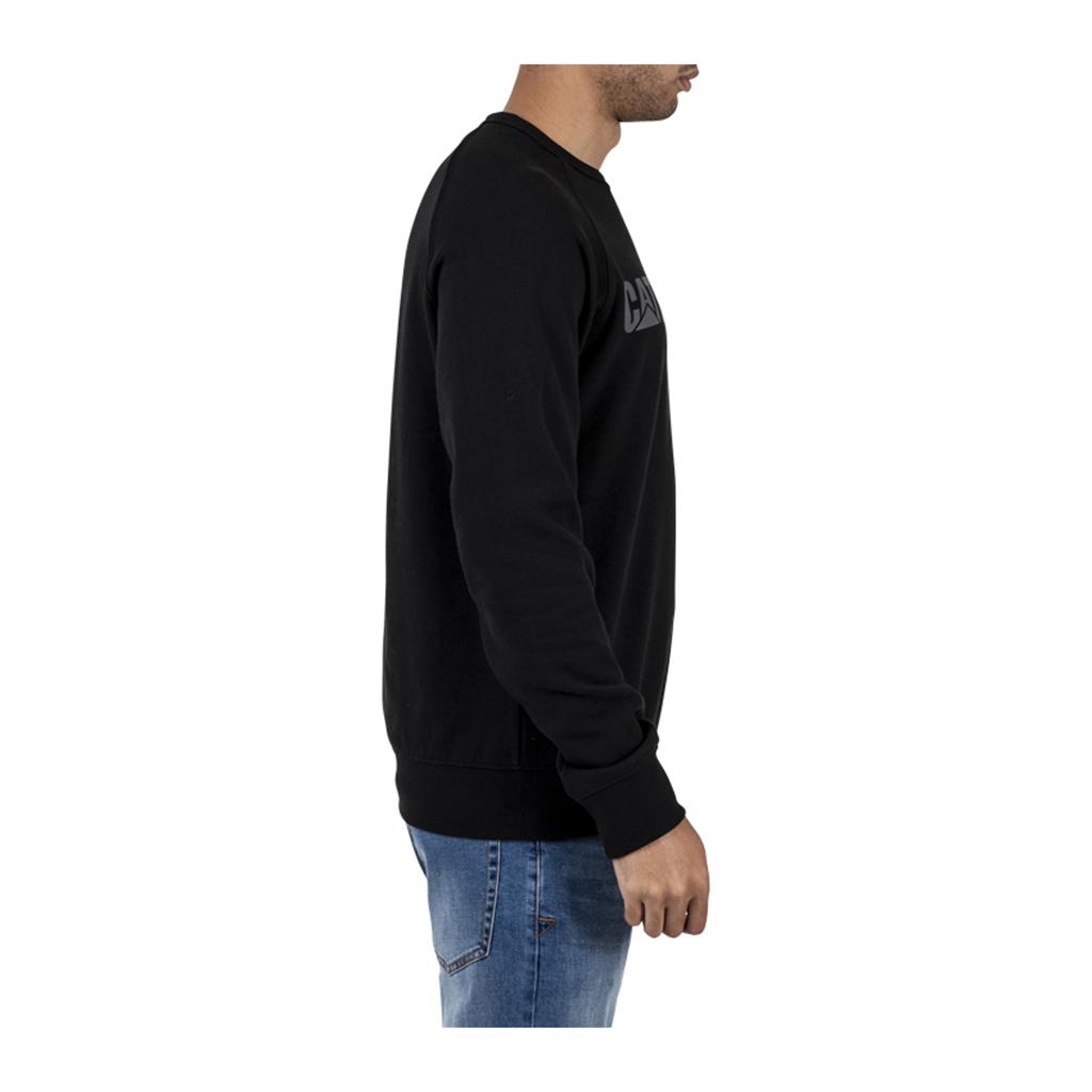 Caterpillar Foundation Crewneck Sweatshirt Men's Sweatshirts Black  USA |  318590-QFZ