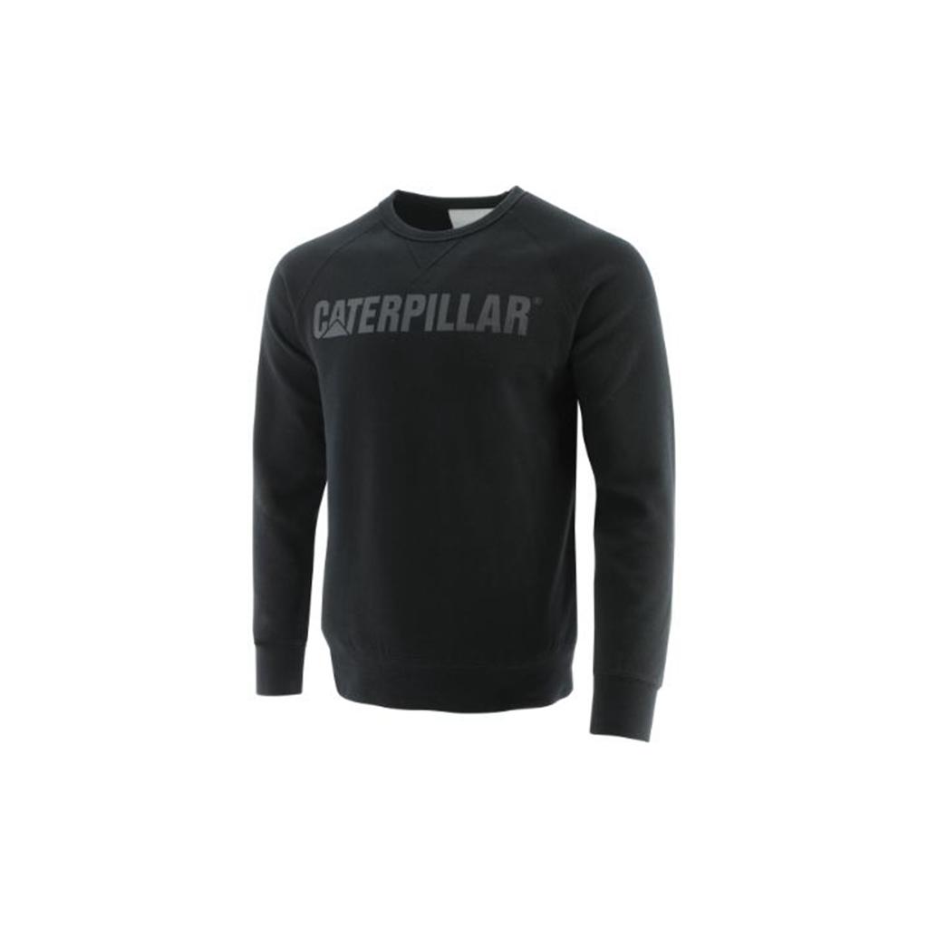 Caterpillar Foundation Crewneck Sweatshirt Men's Sweatshirts Black  USA |  318590-QFZ