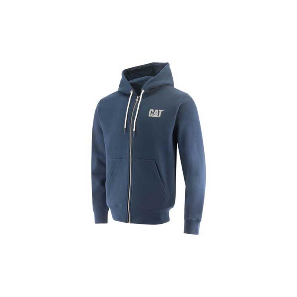 Caterpillar Foundation Fz Dm Hooded Sweatshirt Men's Sweatshirts Blue  USA |  478102-ZAN