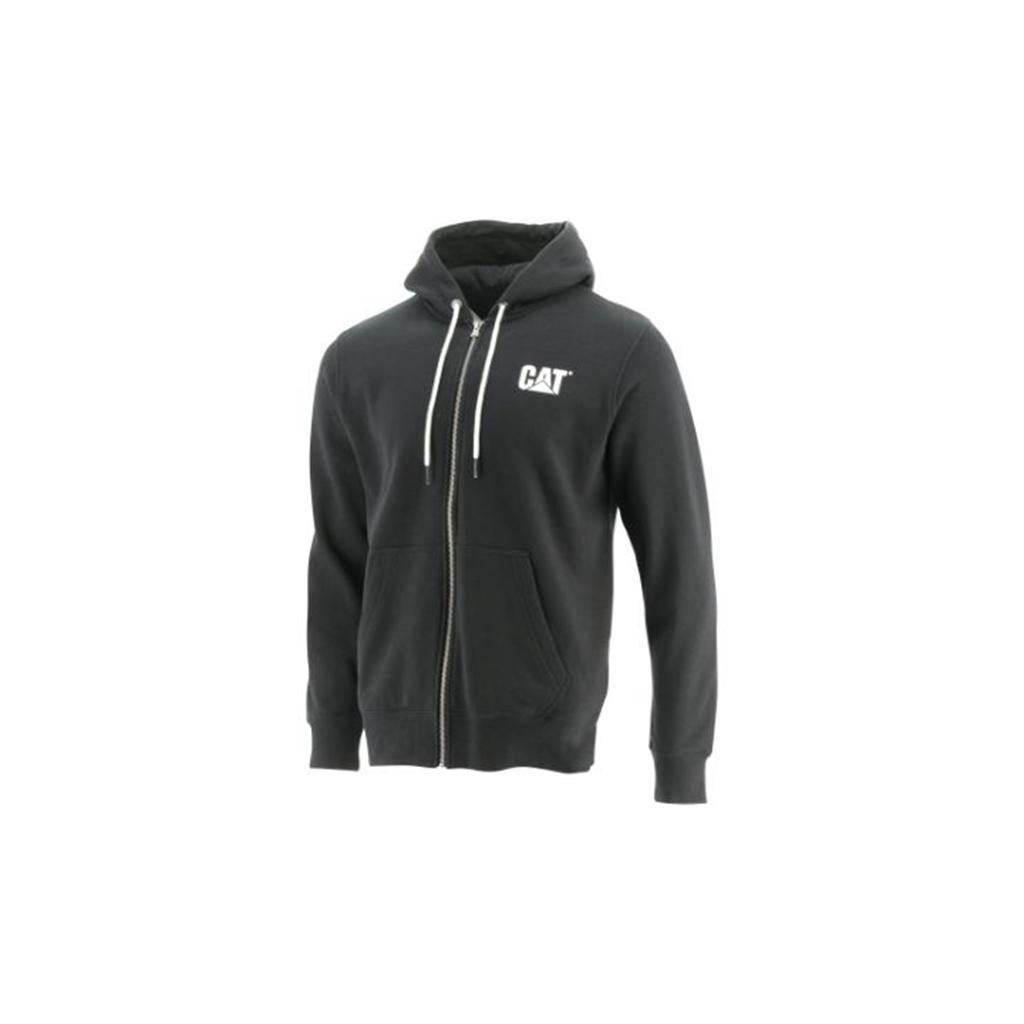 Caterpillar Foundation Fz Dm Hooded Sweatshirt Men's Sweatshirts Black  USA |  957812-GAJ