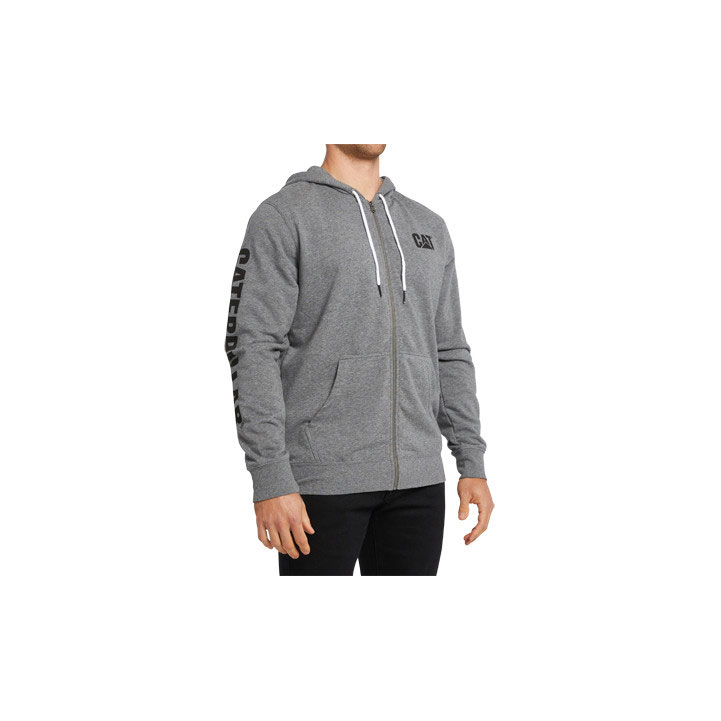 Caterpillar Foundation Hooded Men's Sweatshirts Grey  USA |  823540-NRA