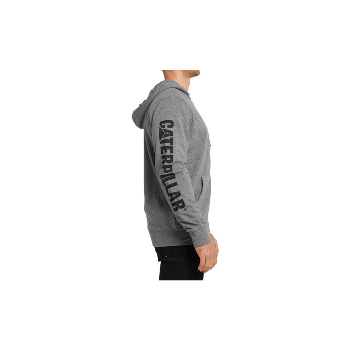 Caterpillar Foundation Hooded Men's Sweatshirts Grey  USA |  823540-NRA