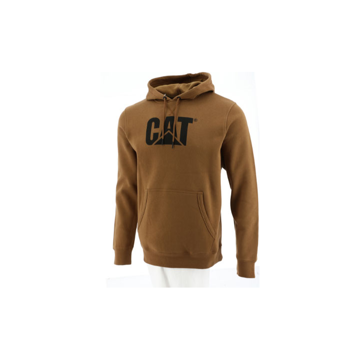 Caterpillar Foundation Hooded Men's Sweatshirts Brown  USA |  869271-QUY