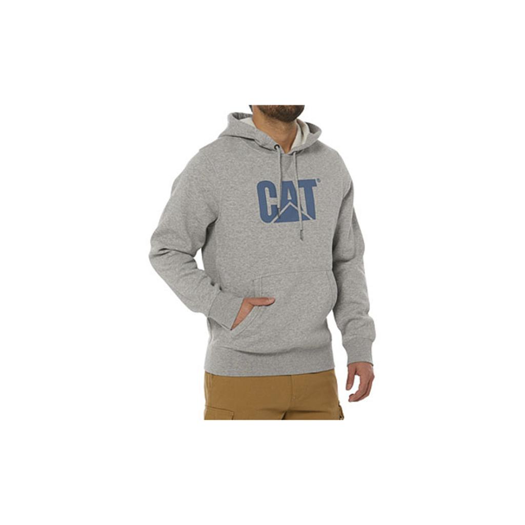 Caterpillar Foundation Hooded Sweatshirt Men's Sweatshirts Grey  USA |  156402-CJV