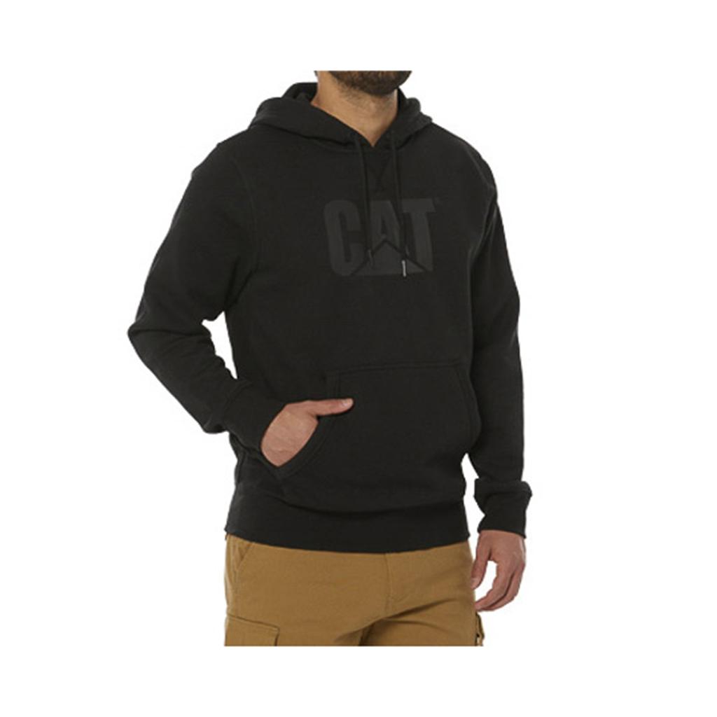 Caterpillar Foundation Hooded Sweatshirt Men's Sweatshirts Black  USA |  601953-UFQ