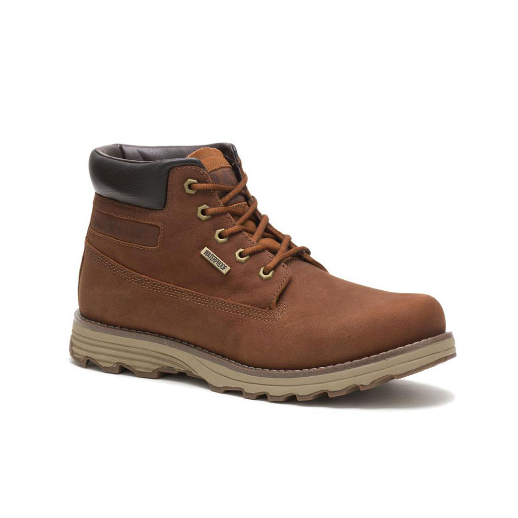 Caterpillar Founder Waterproof Thinsulate™ Men's Casual Boots Danish Brown  USA |  127560-LFG