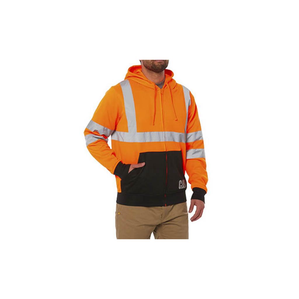 Caterpillar Hi Vis Full Zip Men's Sweatshirts Orange  USA |  783620-OVA