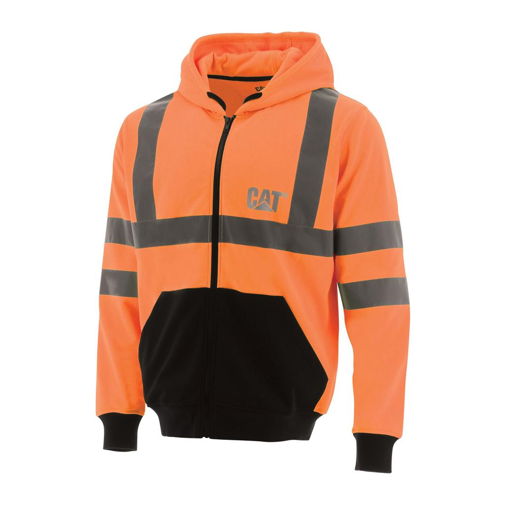 Caterpillar Hi Vis Full Zip Men's Sweatshirts Orange  USA |  783620-OVA