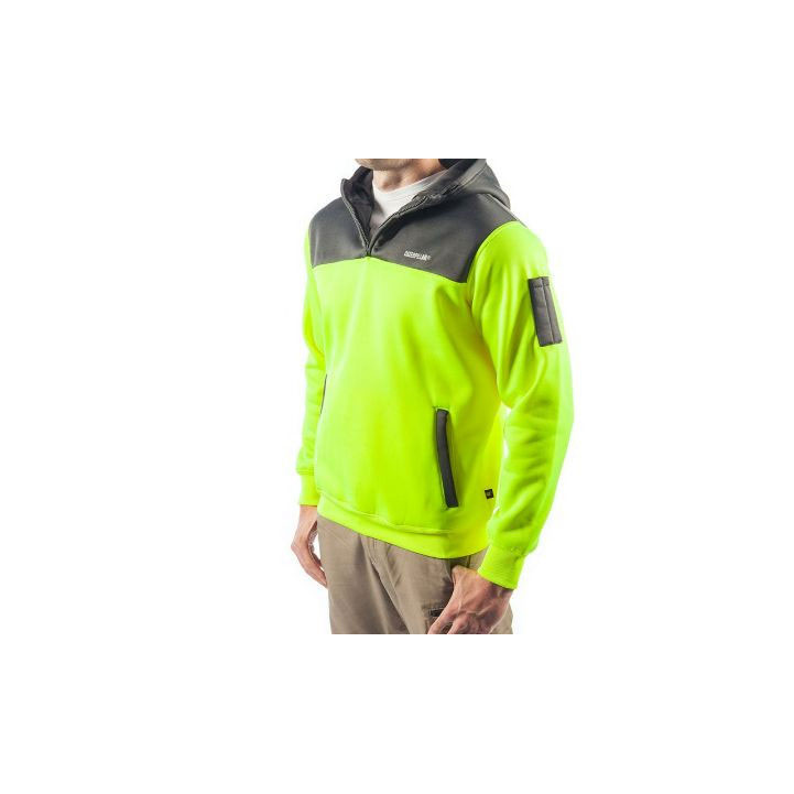 Caterpillar Hi Vis Hoodie Men's Sweatshirts Hi Vis Yellow / Dark Shadow  USA |  825943-FZD