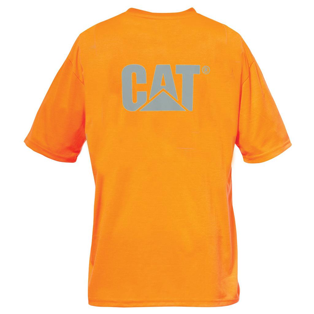 Caterpillar Hi-vis Trademark Pocket Men's T-Shirts Orange  USA |  185962-UEM