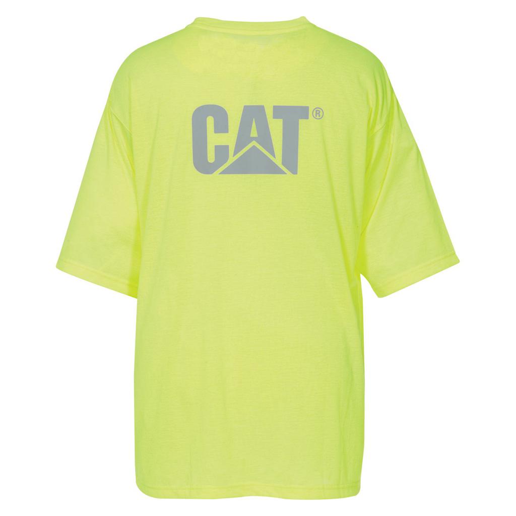 Caterpillar Hi-vis Trademark Pocket Men's T-Shirts Yellow  USA |  198647-QYF