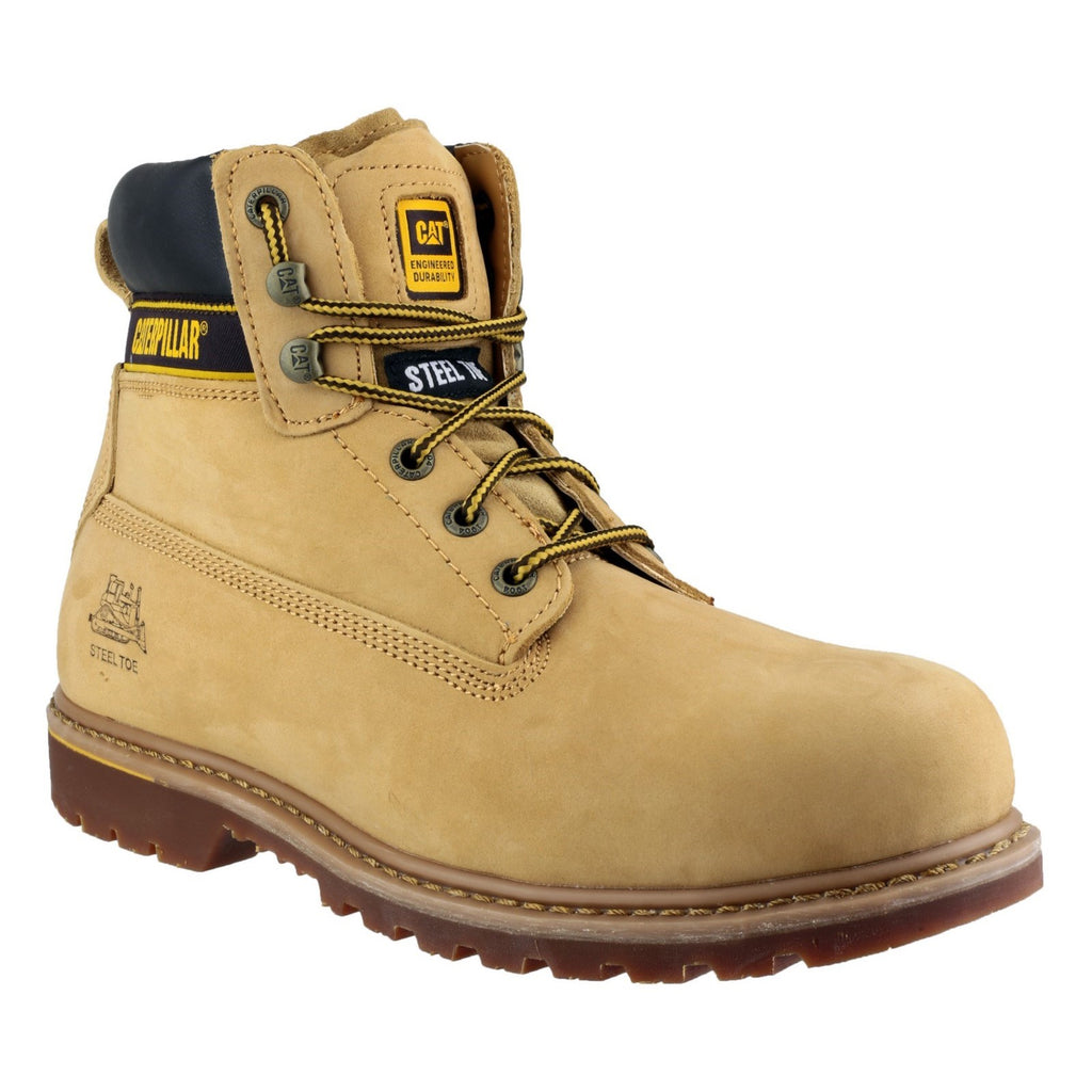 Caterpillar Holton Sb Men\'s Goodyear Welted Safety Boots Honey Brown  USA |  172560-YED