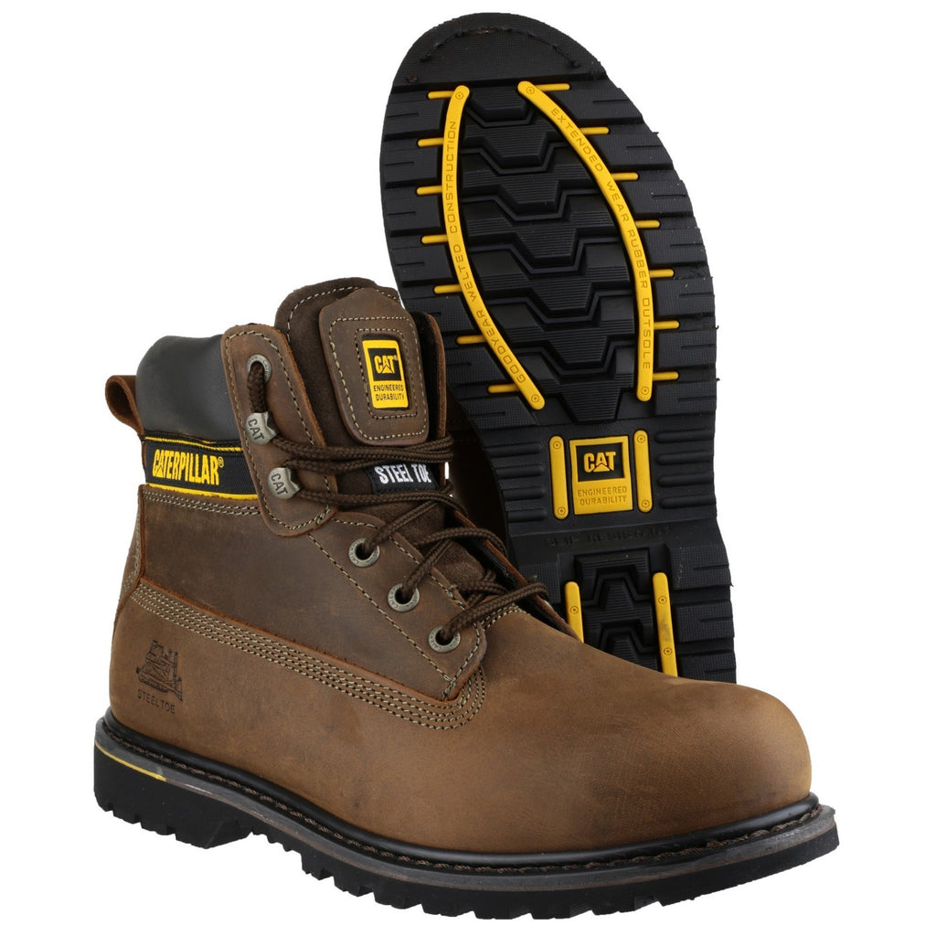 Caterpillar Holton Sb Men's Goodyear Welted Safety Boots Brown  USA |  536941-FYR