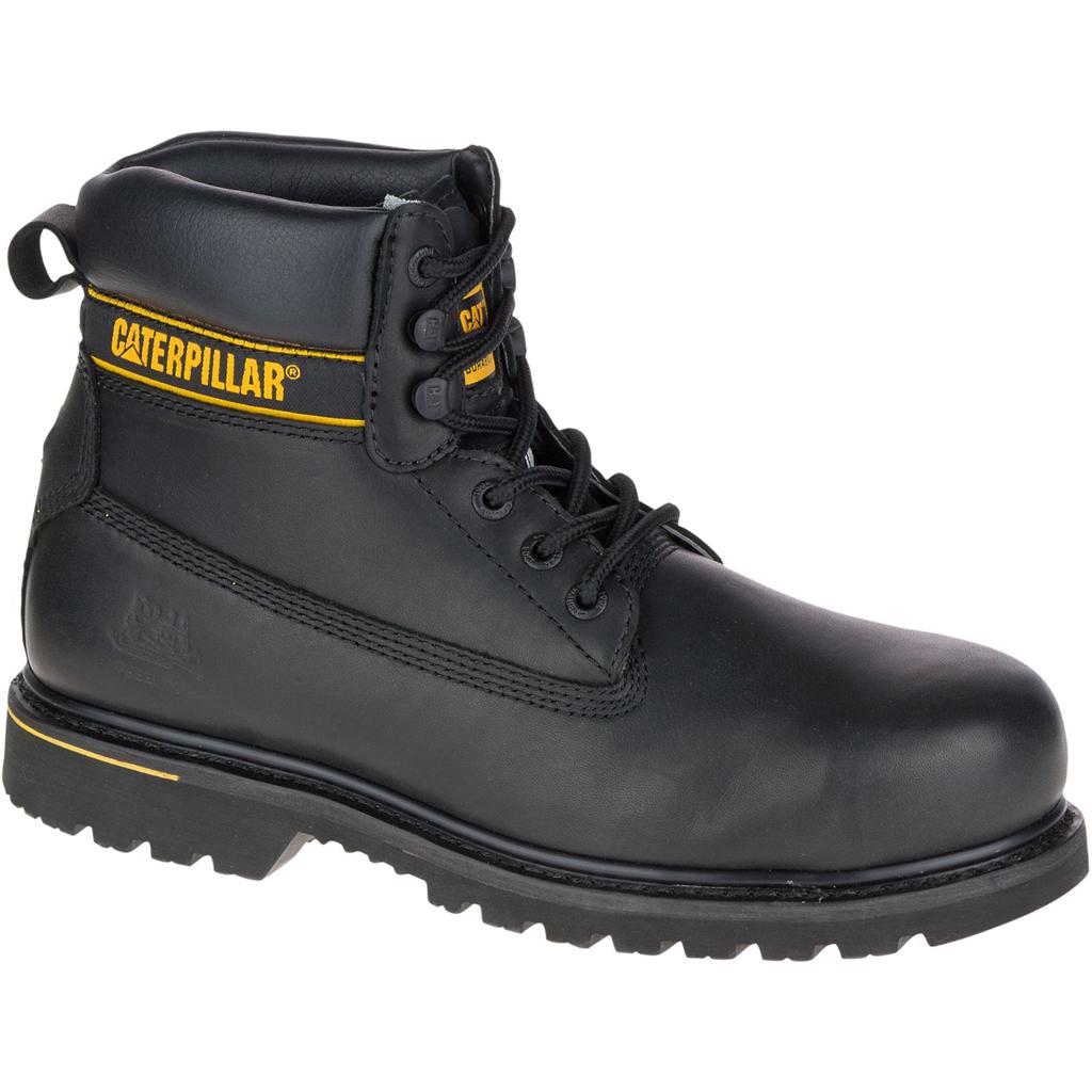 Caterpillar Holton Steel Toe S3 Hro Src Men's Work Boots Black  USA |  420319-KAZ