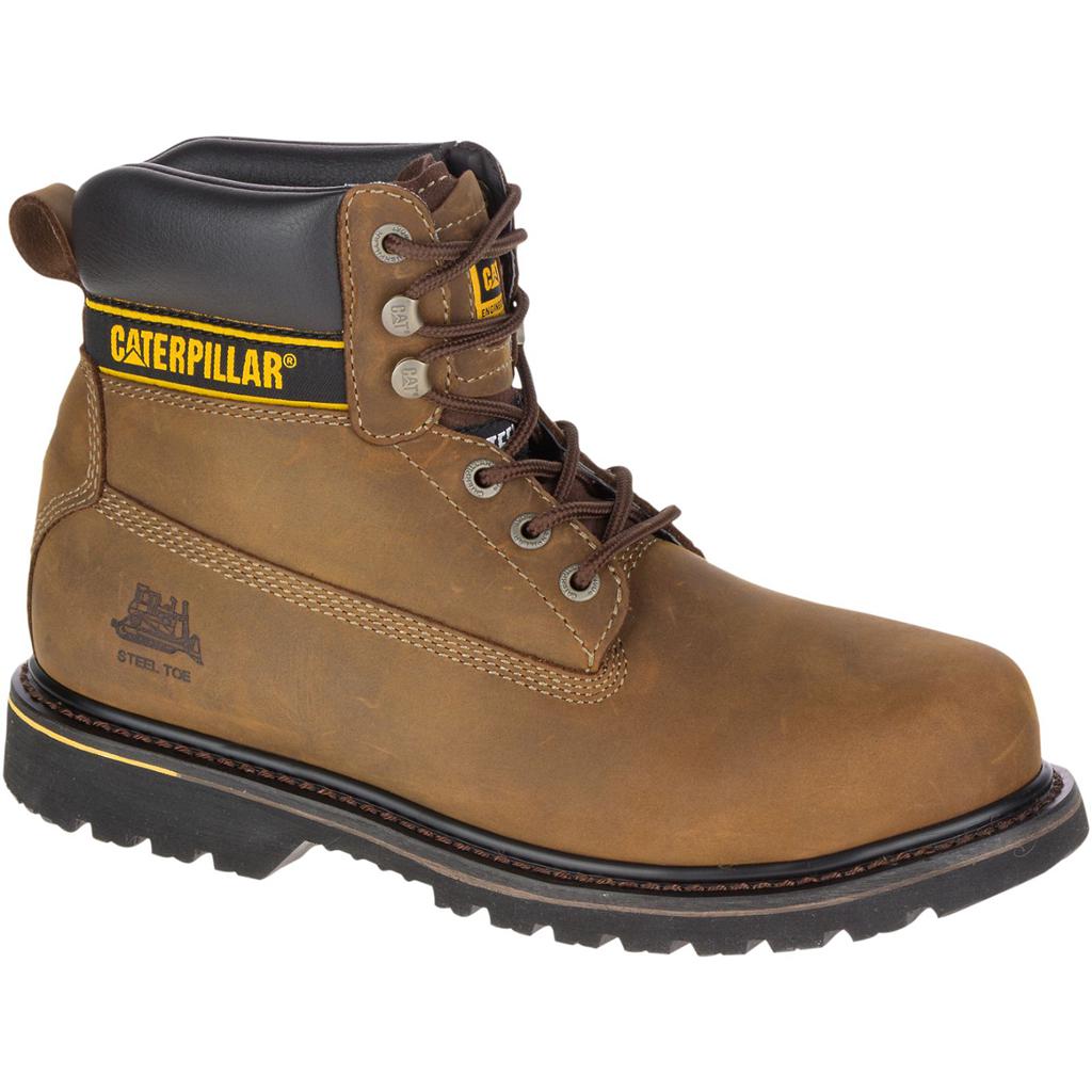 Caterpillar Holton Steel Toe S3 Hro Src Men's Work Boots Dark Brown  USA |  965173-MXJ