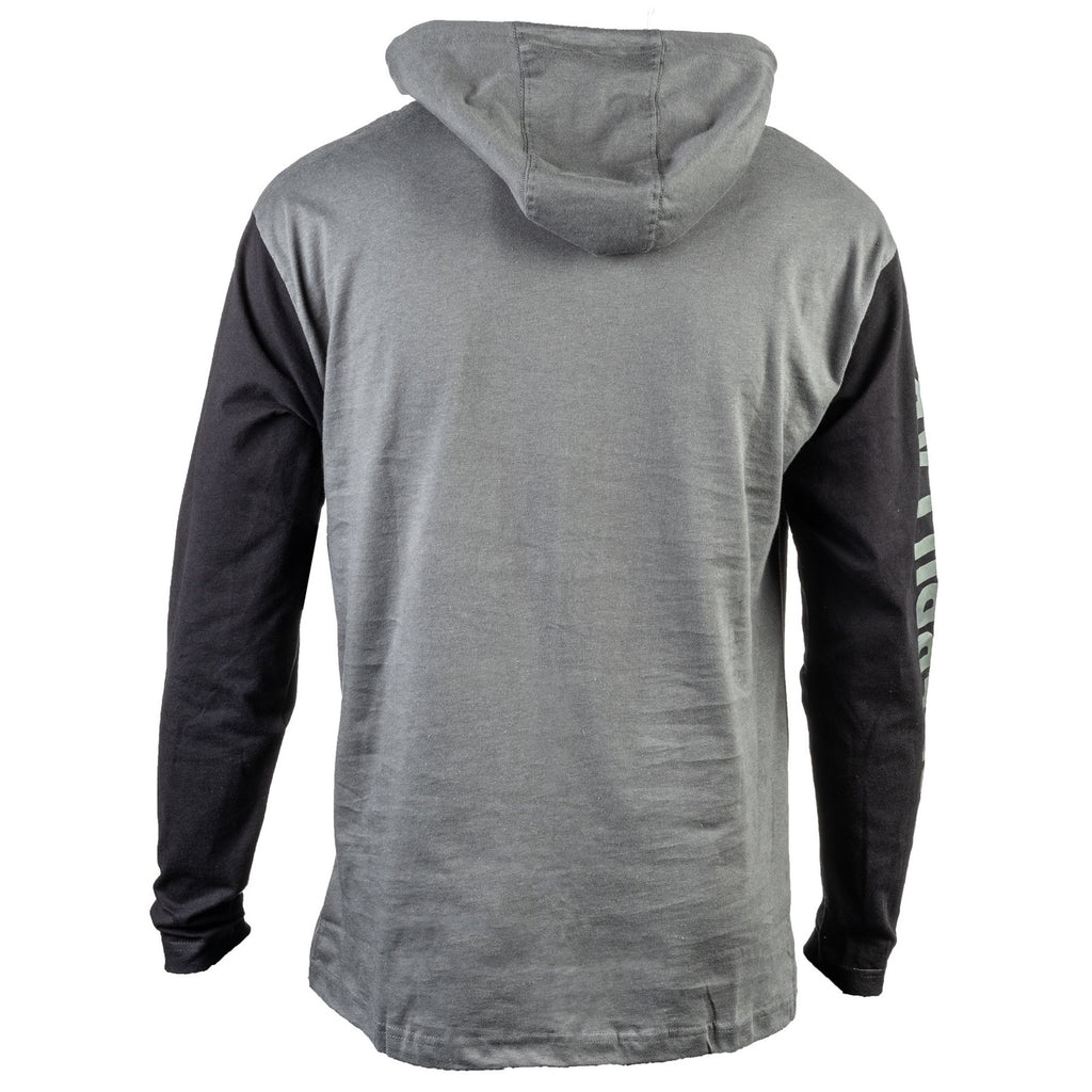 Caterpillar Hooded Long Sleeve Men's Tee Shirts Dark Heather Grey  USA |  794680-VZY