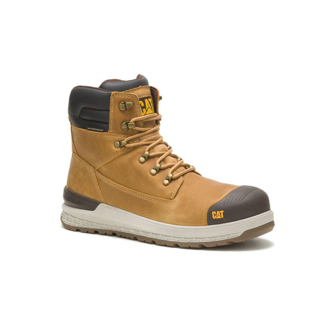 Caterpillar Impact Hiker Waterproof Thinsulate™ Carbon Composite Toe Men's Winter Boots Golden Harvest Brown  USA |  673208-ELW