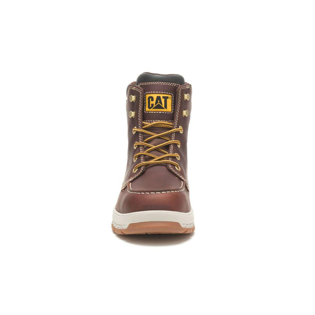 Caterpillar Impact Waterproof Carbon Composite Toe Men's Work Boots Friar Brown  USA |  615923-VBW