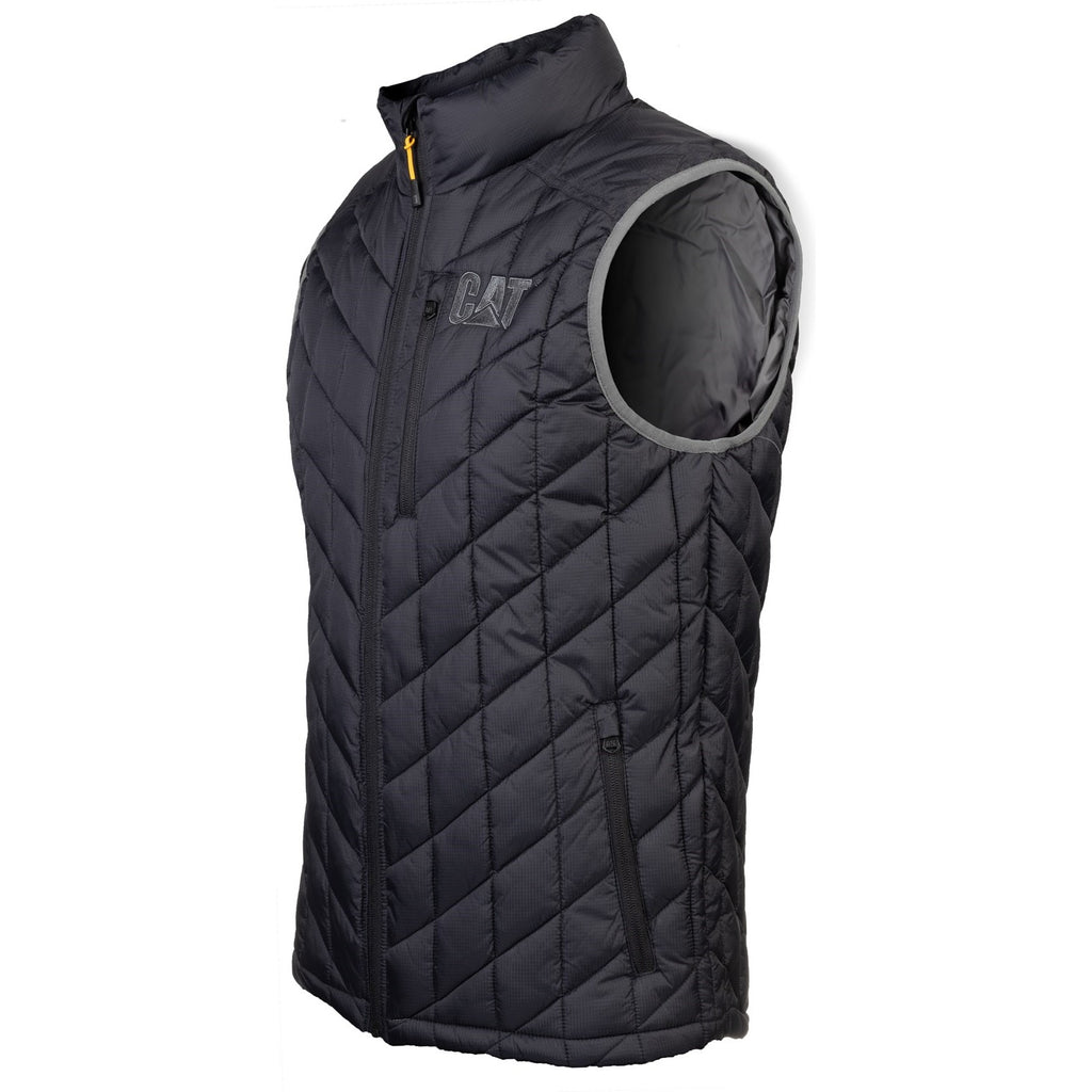 Caterpillar Insulated Charcoal Men's Vests Black  USA |  654082-UCQ