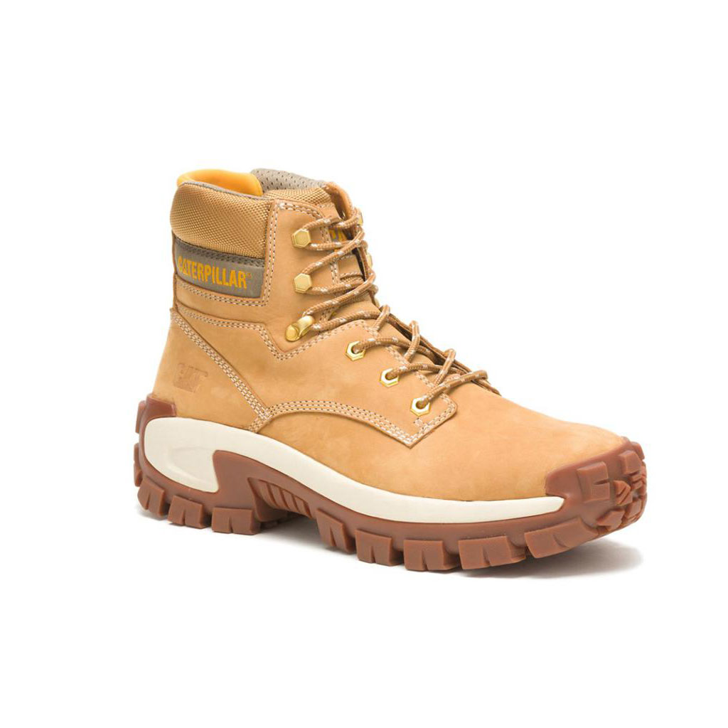 Caterpillar Invader Hi Steel Toe Men's Safety Toe Boots Honey Reset Brown  USA |  369048-DGH