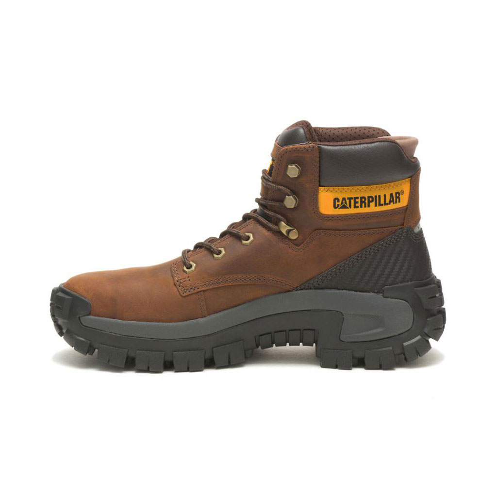 Caterpillar Invader Hi Steel Toe Men's Safety Toe Boots Dark Brown  USA |  830975-PQF