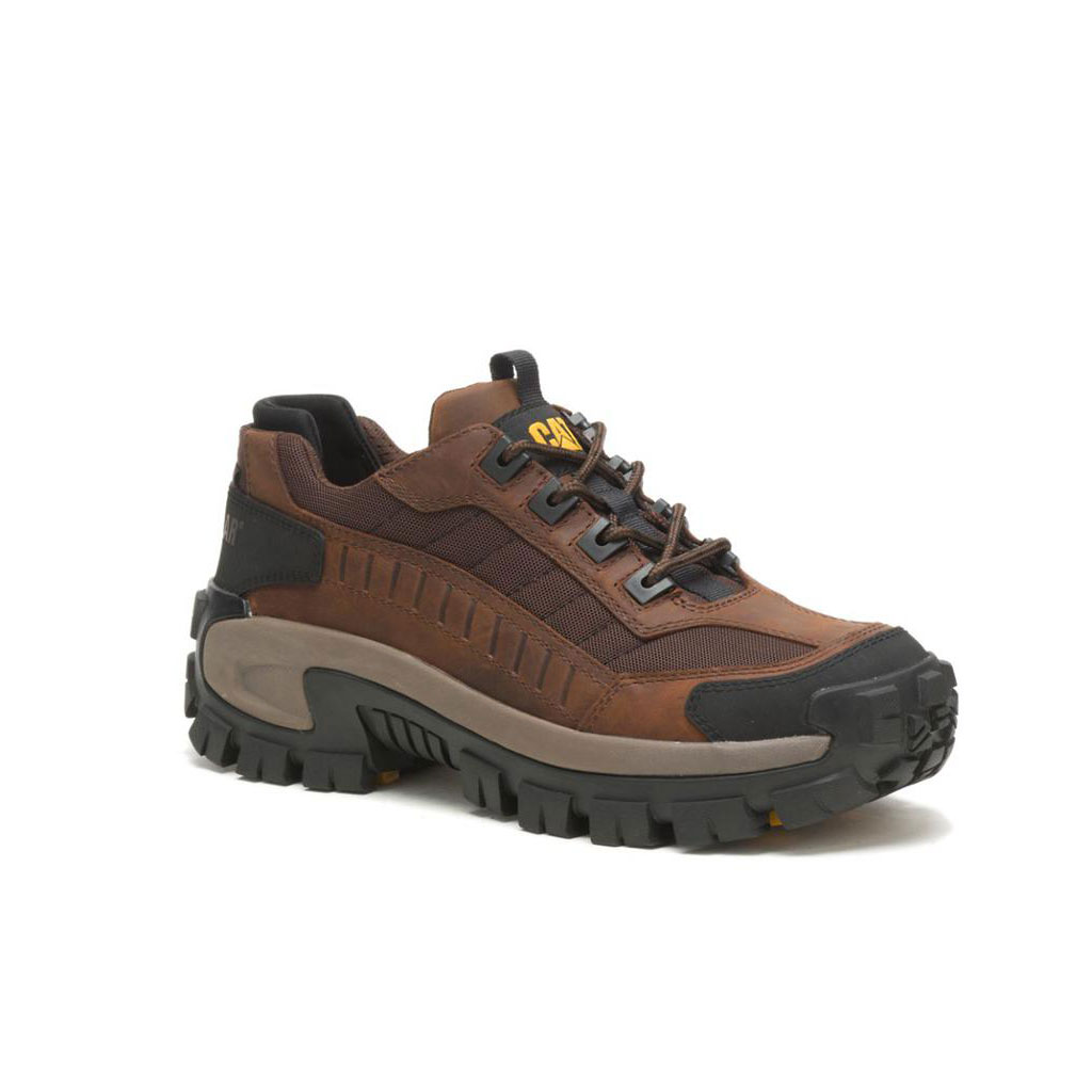 Caterpillar Invader Steel Men's Work Shoes Dark Brown  USA |  802971-JYQ