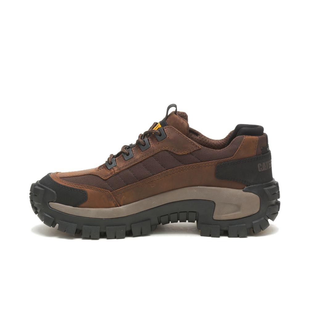 Caterpillar Invader Steel Toe Men's Steel Toe Shoes Dark Brown  USA |  890726-RNQ