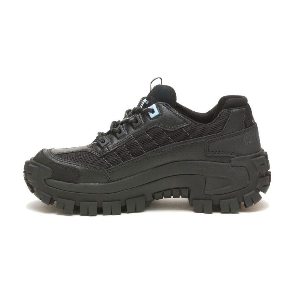 Caterpillar Invader Steel Toe Women's Slip Resistant Footwear Black / Light Blue  USA |  069314-ICS