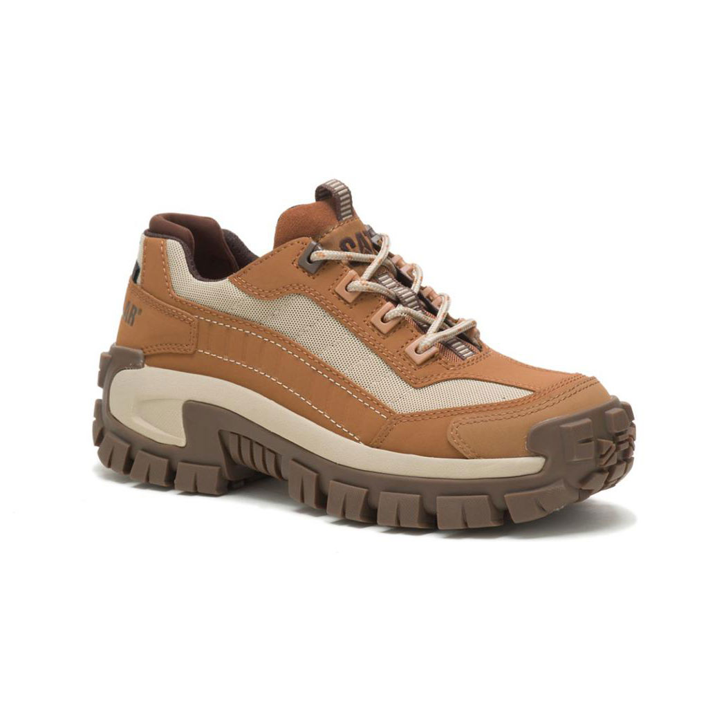 Caterpillar Invader Steel Toe Women's Slip Resistant Footwear Brown Sugar / Tan  USA |  124867-YHV