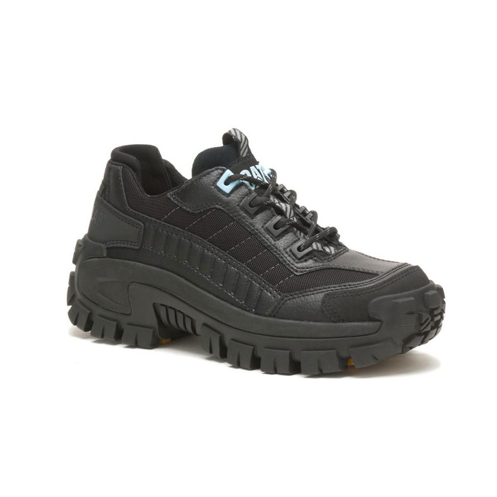 Caterpillar Invader Steel Toe Women's Sneakers Black / Light Blue  USA |  107652-UWR