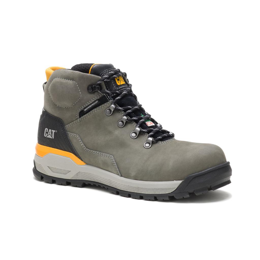 Caterpillar Kinetic Ice+ Waterproof Thinsulate™ Composite Toe Csa Men's Work Boots grey green  USA |  041769-IAG