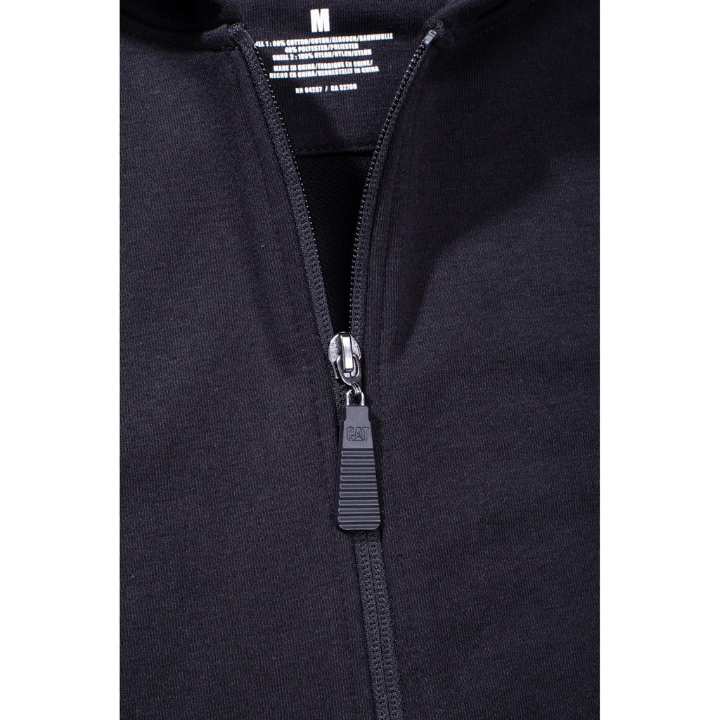 Caterpillar Loopback Full Zip Hoodie Men's Sweatshirts Black  USA |  294651-OYP