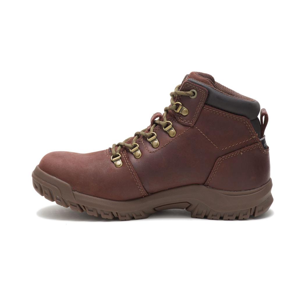 Caterpillar Mae Steel Toe Waterproof Women's Steel Toe Boots Brown  USA |  085632-FHO