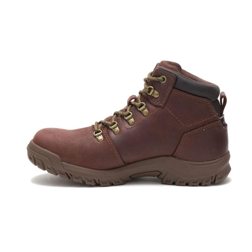 Caterpillar Mae Steel Toe Waterproof Women's Work Boot Cocoa Burgundy  USA |  938271-GAW