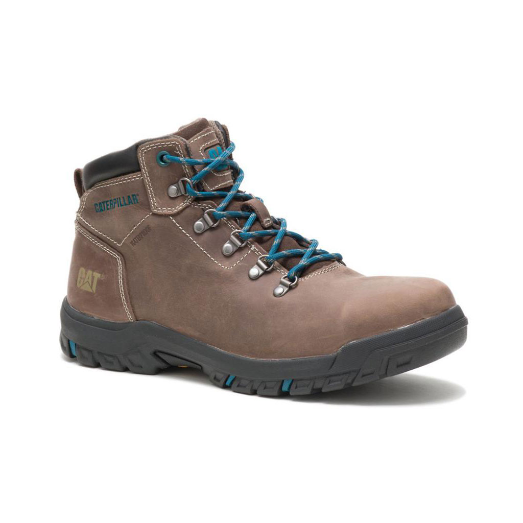 Caterpillar Mae Steel Waterproof Women's Safety Toe Boots Bay Leaf Brown  USA |  541602-FJZ