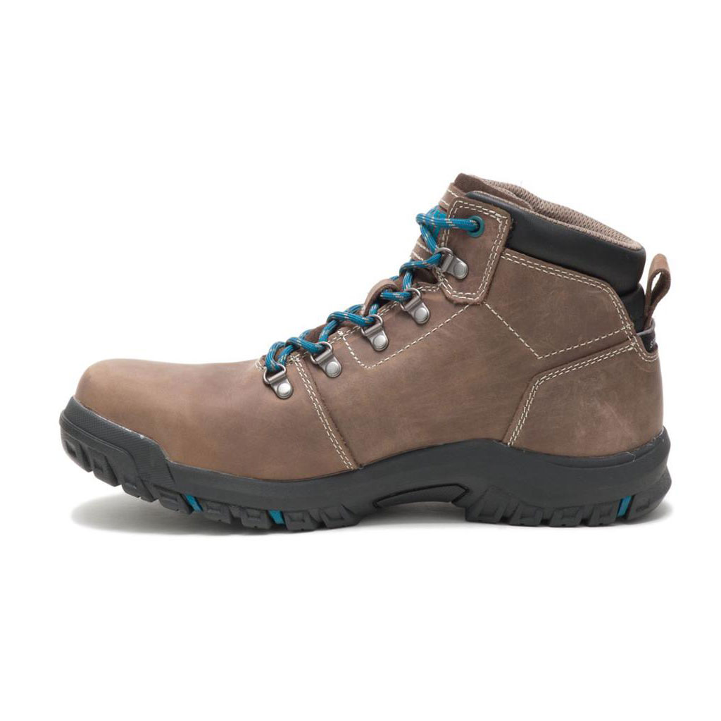 Caterpillar Mae Steel Waterproof Women's Safety Toe Boots Bay Leaf Brown  USA |  541602-FJZ