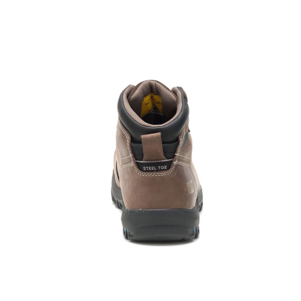 Caterpillar Mae Steel Waterproof Women's Safety Toe Boots Bay Leaf Brown  USA |  541602-FJZ