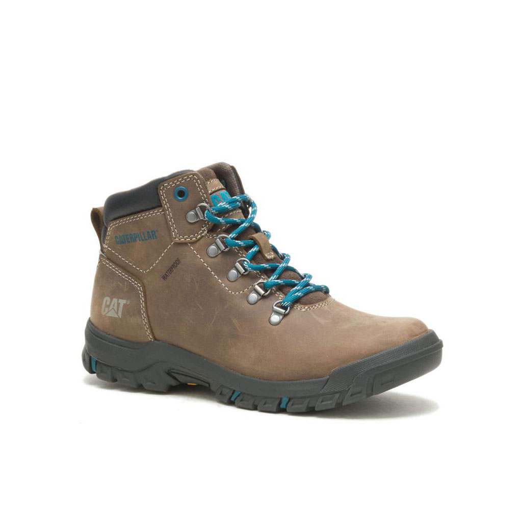 Caterpillar Mae Waterproof Women's Work Boot Bay Leaf Brown  USA |  654703-OGB