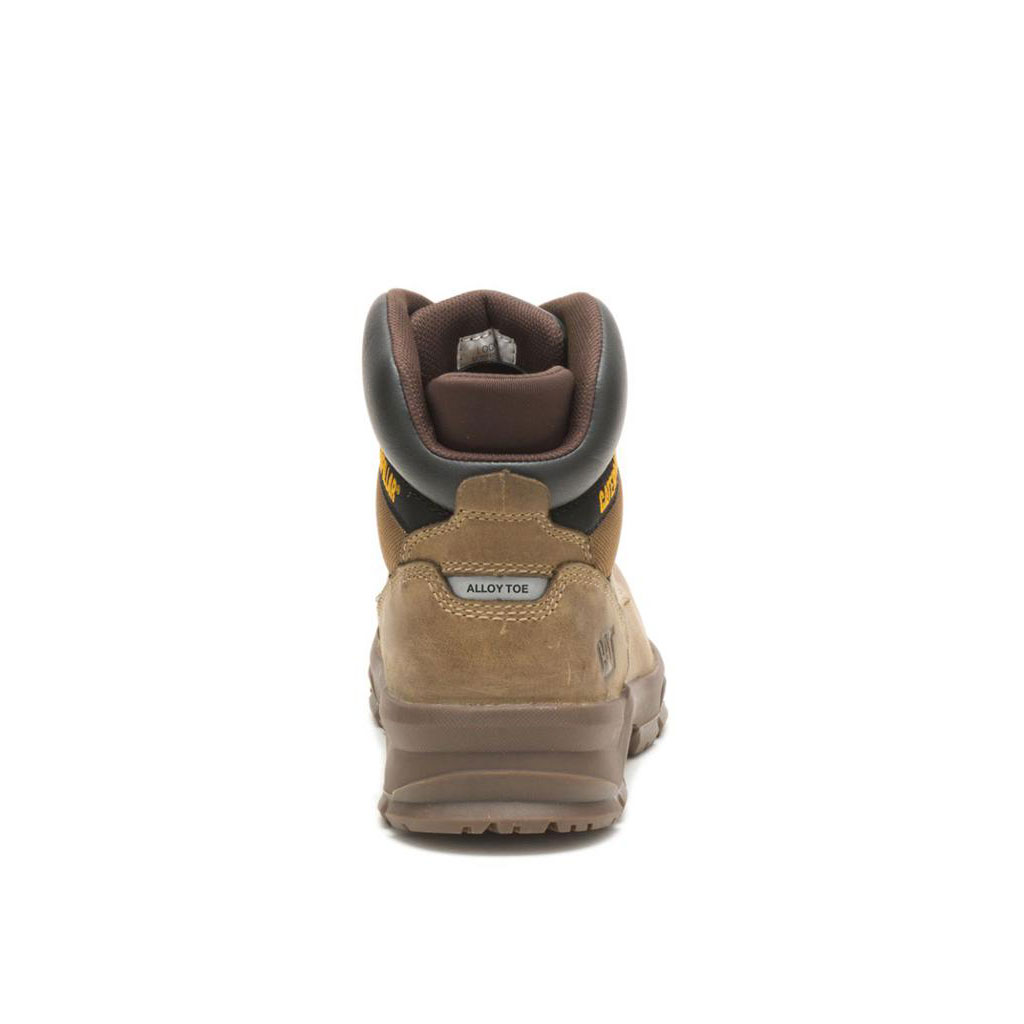 Caterpillar Mobilize Alloy Toe Men's Safety Toe Boots Fossil Brown  USA |  296587-BOJ