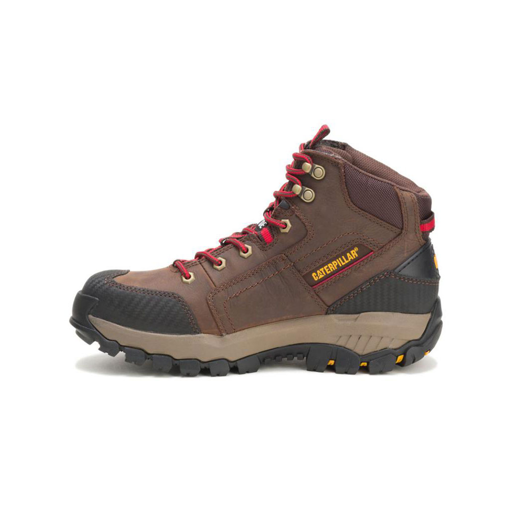 Caterpillar Navigator Mid Waterproof Steel Toe Men's Safety Toe Boots Dark Gull Grey  USA |  421950-CXA