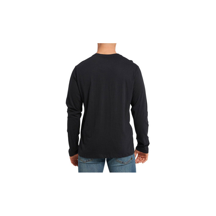 Caterpillar Original Fit Long Sleeve Logo Men's Tee Shirts Pitch Black-Trademark  USA |  582469-IMV