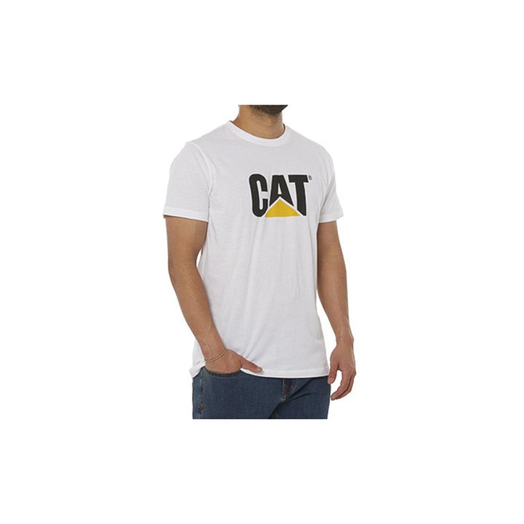 Caterpillar Original Logo Men's T-Shirts White  USA |  849607-QTY